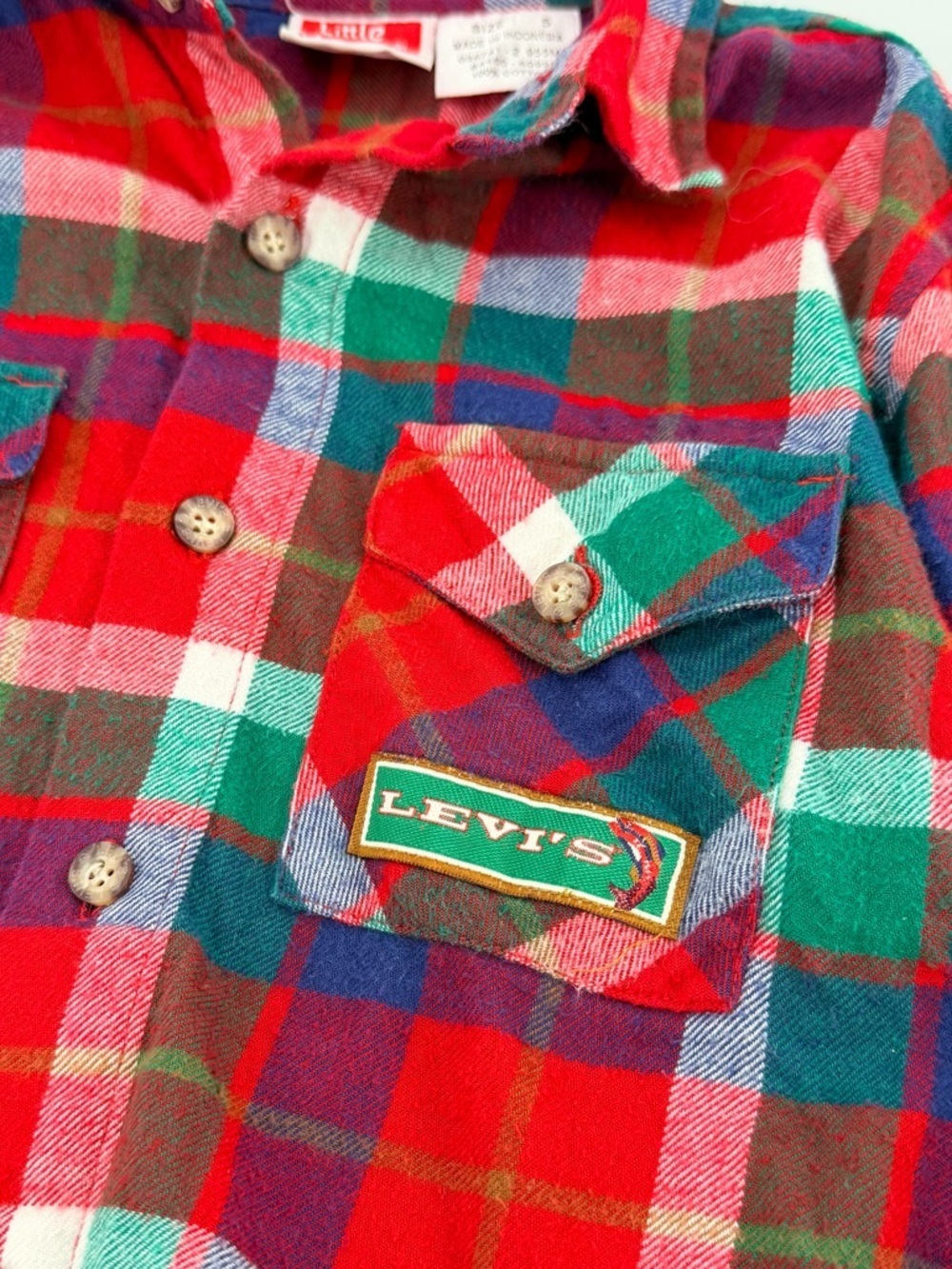 Vintage Levi’s Flannel Button Down Shirt Kids 5